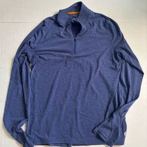Carhartt Blue 1/4 Quarter-Zip Pullover With Thumb Loop Womens M8(/10)
